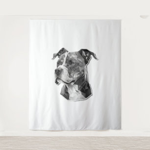 Pitbull hondengezicht wandkleed