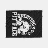 Pitbull Hondenliefhebbers Resting Pit Pit Bull Fleece Deken (Voorkant (Horizontaal))