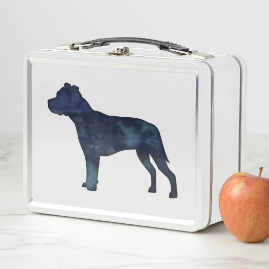 Pitbull Hondenras Silhouette Black Waterverf (In situ)