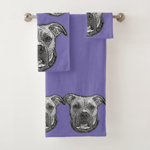Pitbull-hondenset van badhanddoeken bad handdoek
