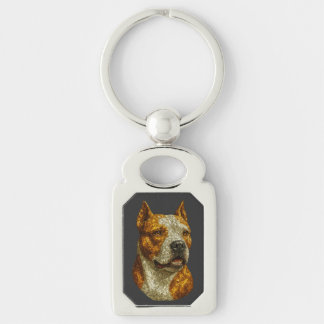 Pitbull-hondportret Sleutelhanger