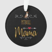 Pitbull houdt zo veel van mama ornament (voorkant)