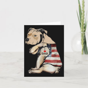 Pitbull I houdt van pap Tattoo vaderdag Kaart