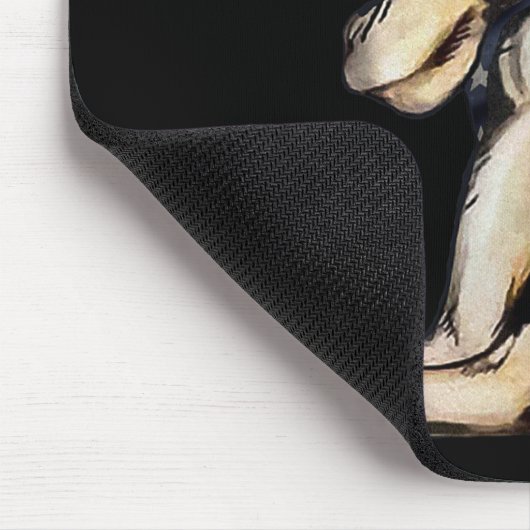 Pitbull I houdt van pap Tattoo vaderdag Muismat (Hoek)