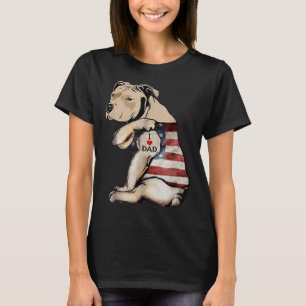 Pitbull I houdt van pap Tattoo vaderdag T-shirt
