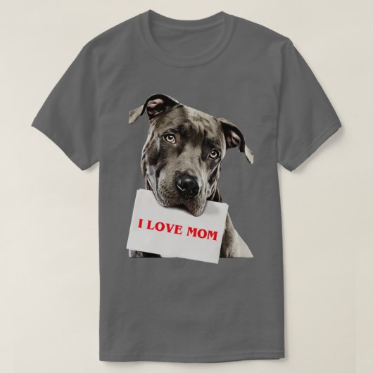 Pitbull Ik hou van mama T-shirt (Design voorkant)