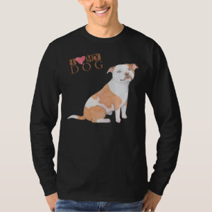 Pitbull Ik hou van mijn hond T-shirt