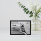 Pitbull in zwart-wit visitekaartje (Staand voorkant)