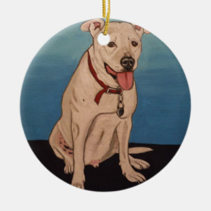 Pitbull Keramisch Ornament