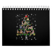 Pitbull-kerstboom met vlieglicht kalender (Hoes)