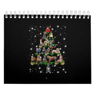Pitbull-kerstboom met vlieglicht kalender