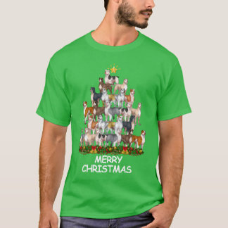 Pitbull Kerstboom Prettig kerstfeest vriend T-shirt