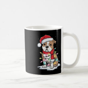 Pitbull Kerstboom Schattige Kerstman Hoed Lights X Koffiemok