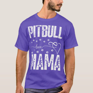 Pitbull Liefde Mama honden pestkop hondenliefhebbe T-shirt