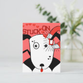 Pitbull-liefde  Petey de Bull Terrier... Briefkaart (Staand voorkant)