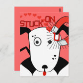 Pitbull-liefde  Petey de Bull Terrier... Briefkaart (Voorkant / Achterkant)