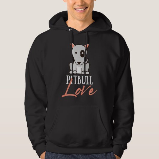 Pitbull Liefde Schattigee Honden Hoodie (Voorkant)