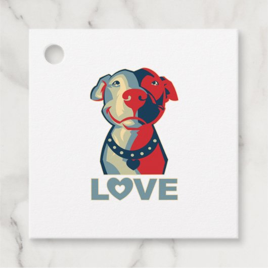 Pitbull - LOVE Bedankjes Labels (Voorkant)