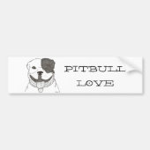Pitbull Love Bumpersticker (Voorkant)