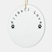 Pitbull Love Custom Afbeelding Keramisch Ornament (Links)