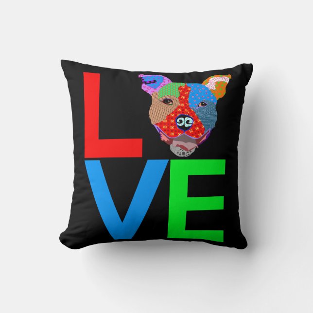 Pitbull Love Kussen (Voorkant)