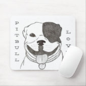 Pitbull Love Mousepad Muismat (Met muis)