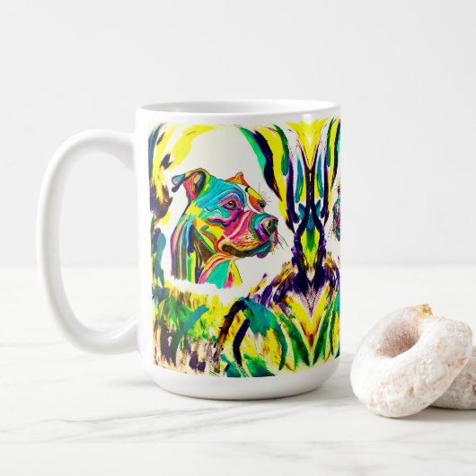Pitbull Love Mug (Avec donut)