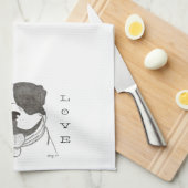 Pitbull Love Serviette de cuisine (Quart Plié)