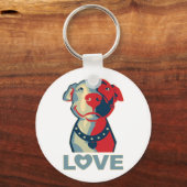 Pitbull - LOVE Sleutelhanger (Voorkant)