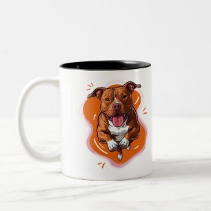 Pitbull Love Tweekleurige Koffiemok