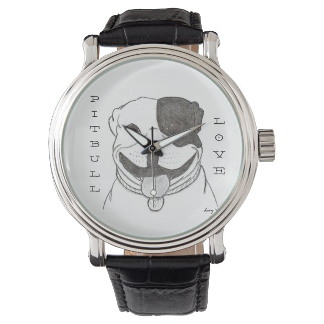 Pitbull Love Watch Horloge (Voorkant)
