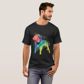 Pitbull Love Waterverf Zen Pit Bull Tee Shirt (Voorkant volledig)