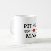 Pitbull Mama Pittie Moeder Leuke Pit Bull Koffiemok (Voorkant links)