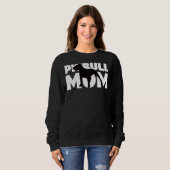 Pitbull Maman Chien Mère Pitbull Pullover (Devant entier)