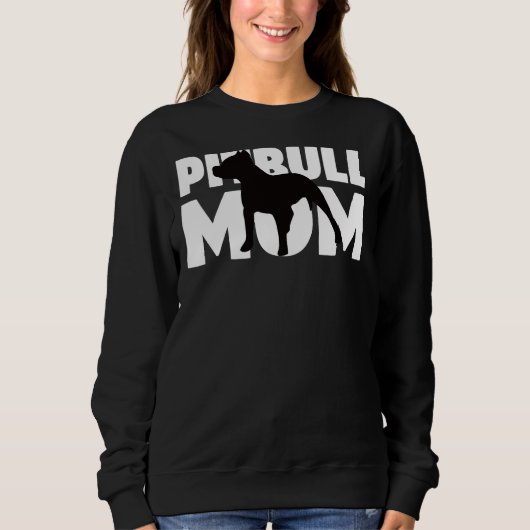 Pitbull Maman Chien Mère Pitbull Pullover (Devant)