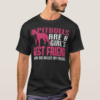 Pitbull Meisjes Beste Vriend Niemand Pesten Vriend T-shirt