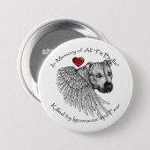 Pitbull Memorial Button (Voorkant /achterkant)