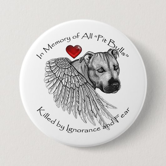 Pitbull Memorial Button (Voorkant)