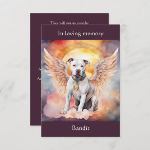 Pitbull Memorial Gedicht Wings Voeg Naam Waterverf Bedankkaart