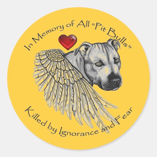 Pitbull Memorial Stickers (Voorkant)