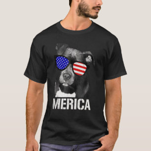Pitbull Merica Patriotic Dog Pit Bull Patriot T-shirt