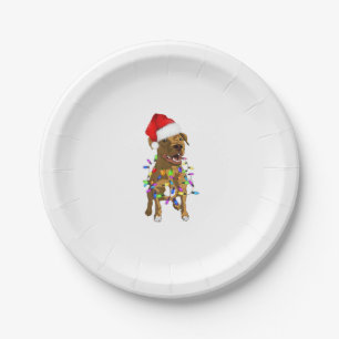 Pitbull Merry Christmas Tree Lights Grappige pyjam Papieren Bordje
