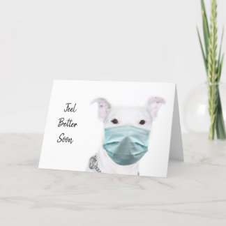 Pitbull met gezichtsmasker kaart