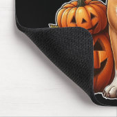 Pitbull met Halloween pompoenen Muismat (Hoek)