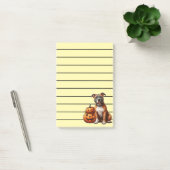 Pitbull met Halloweenpompoenen Post-it® Notes (Kantoor)