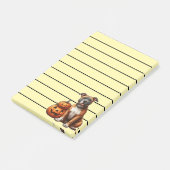Pitbull met Halloweenpompoenen Post-it® Notes (Schuin)