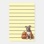 Pitbull met Halloweenpompoenen Post-it® Notes (Voorkant)