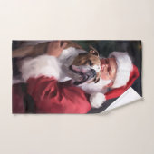 Pitbull met Sinterklaas Feestelijke Kerstmis Bad Handdoek (Handdoek)