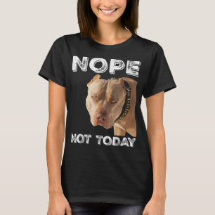 Pitbull - Nope not Today T-Shirt Pitbull Lover T-S