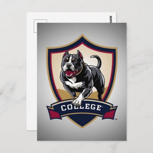 Pitbull op de universiteit: Logo Briefkaart (Voorkant / Achterkant)
